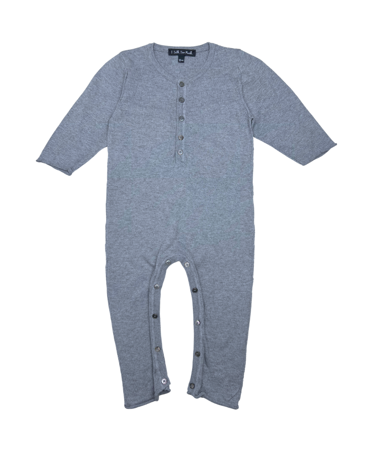 I TALK TO MUCH - Pyjama gris doux - 12 mois