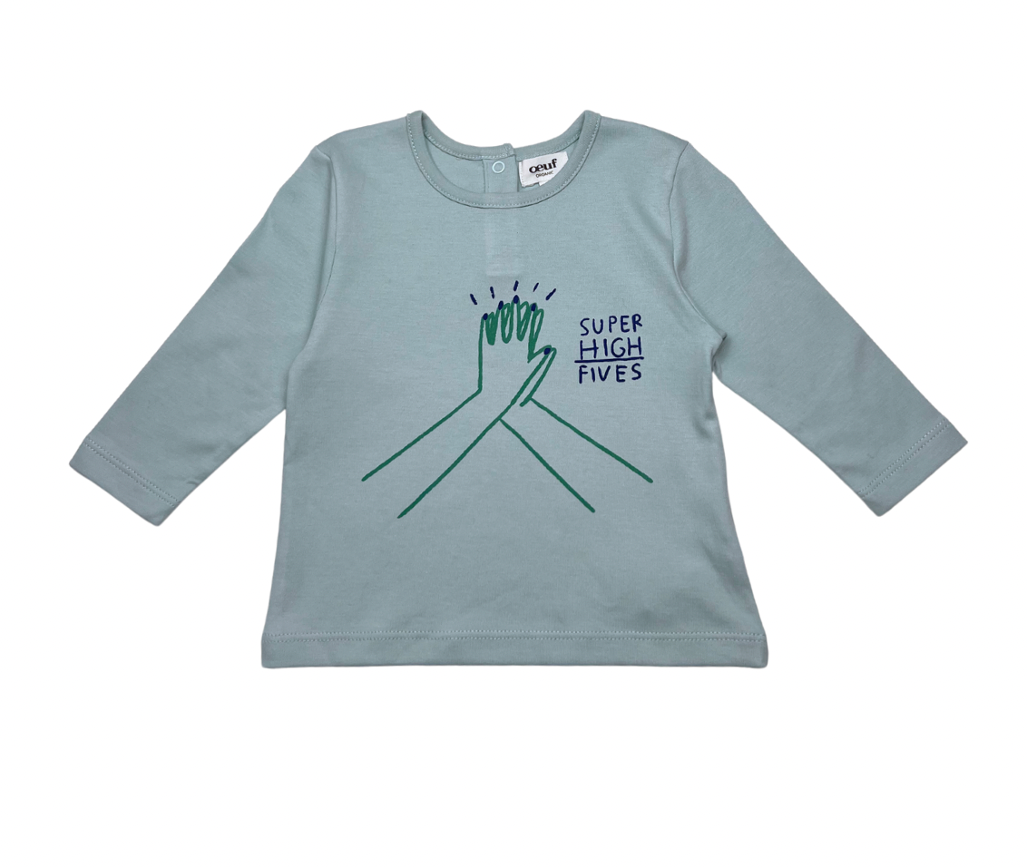 OEUF NYC - T-shirt "super high fives" - 3/6 mois