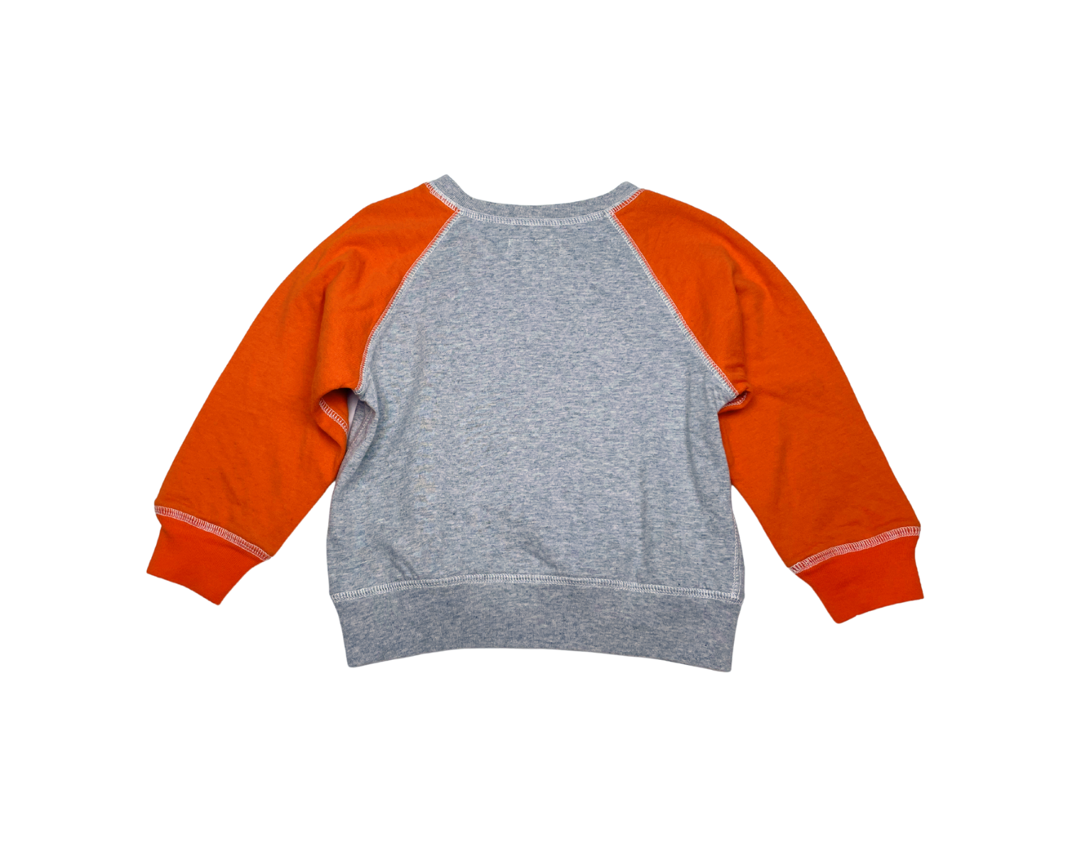 BELLEROSE - Pull gris et orange "join in!" - 4 ans