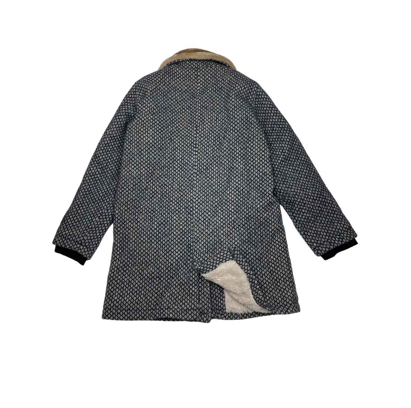 EMILE ET IDA - Marineblauer und beiger Wollmantel - 8 Jahre