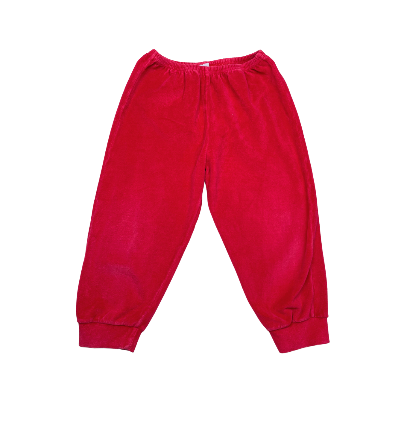 VINTAGE - Pyjama en velour rouge et jaune Babar - 3 ans