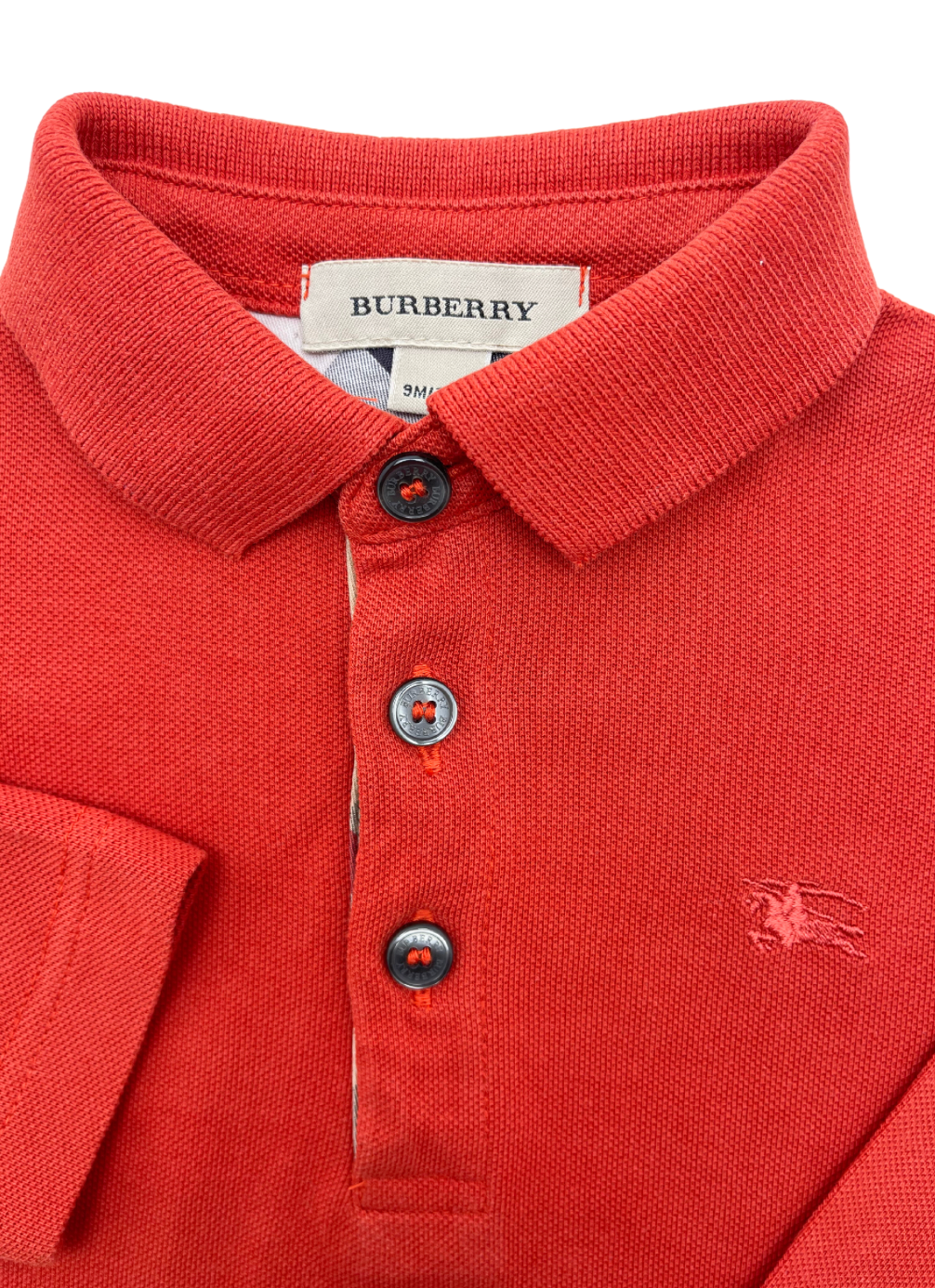 BURBERRY - Polo rouge - 9 mois