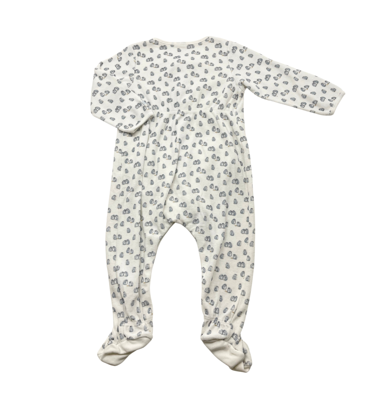 PETIT BATEAU - Pyjama blanc motif pingouin - 12 mois