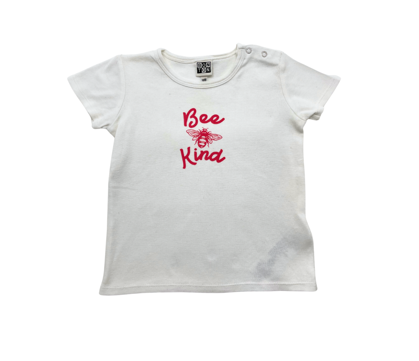 BONTON - T-shirt blanc "bee kind" - 18 mois