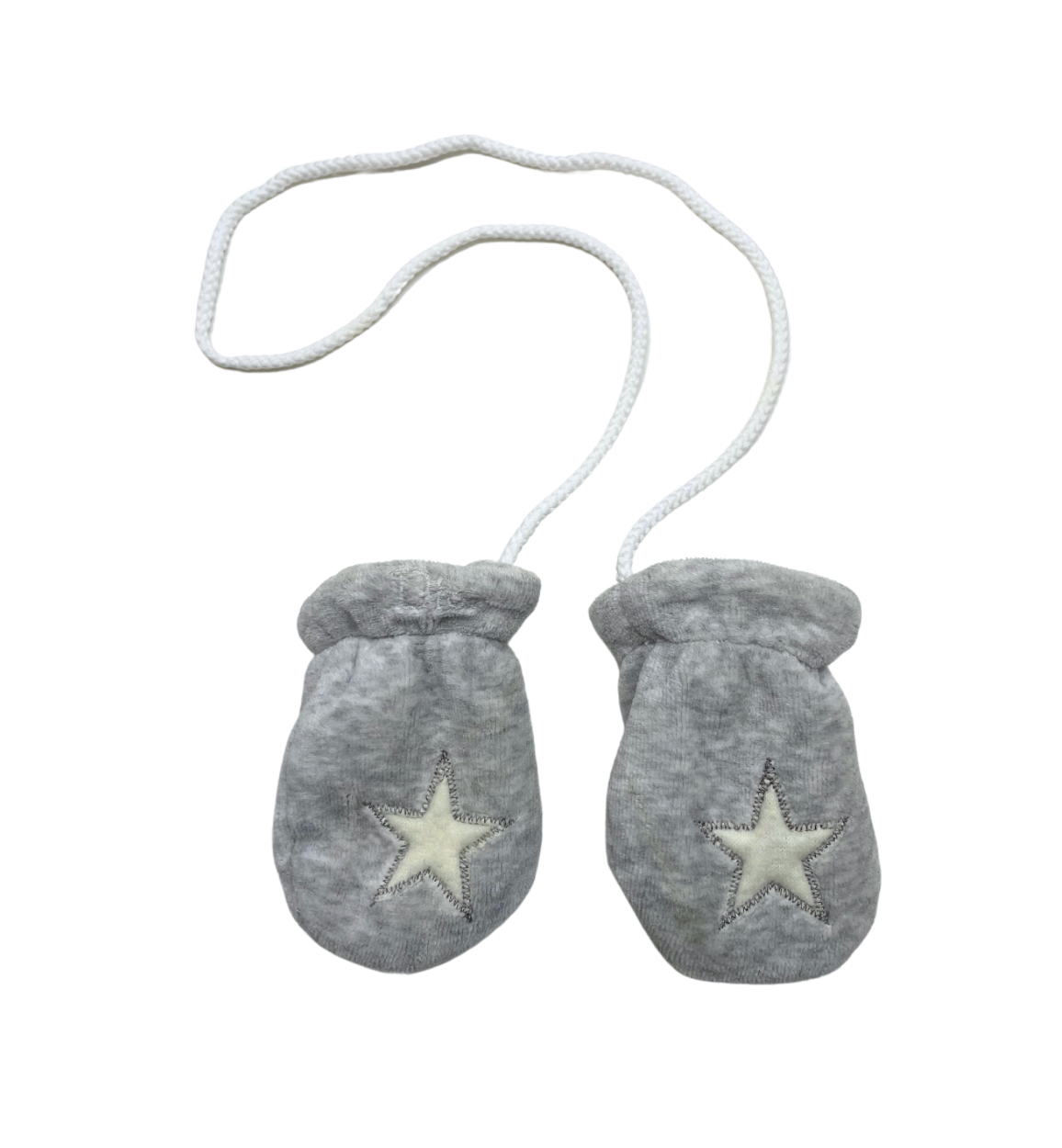 BABY DIOR - Gants gris avec étoile - 3 mois