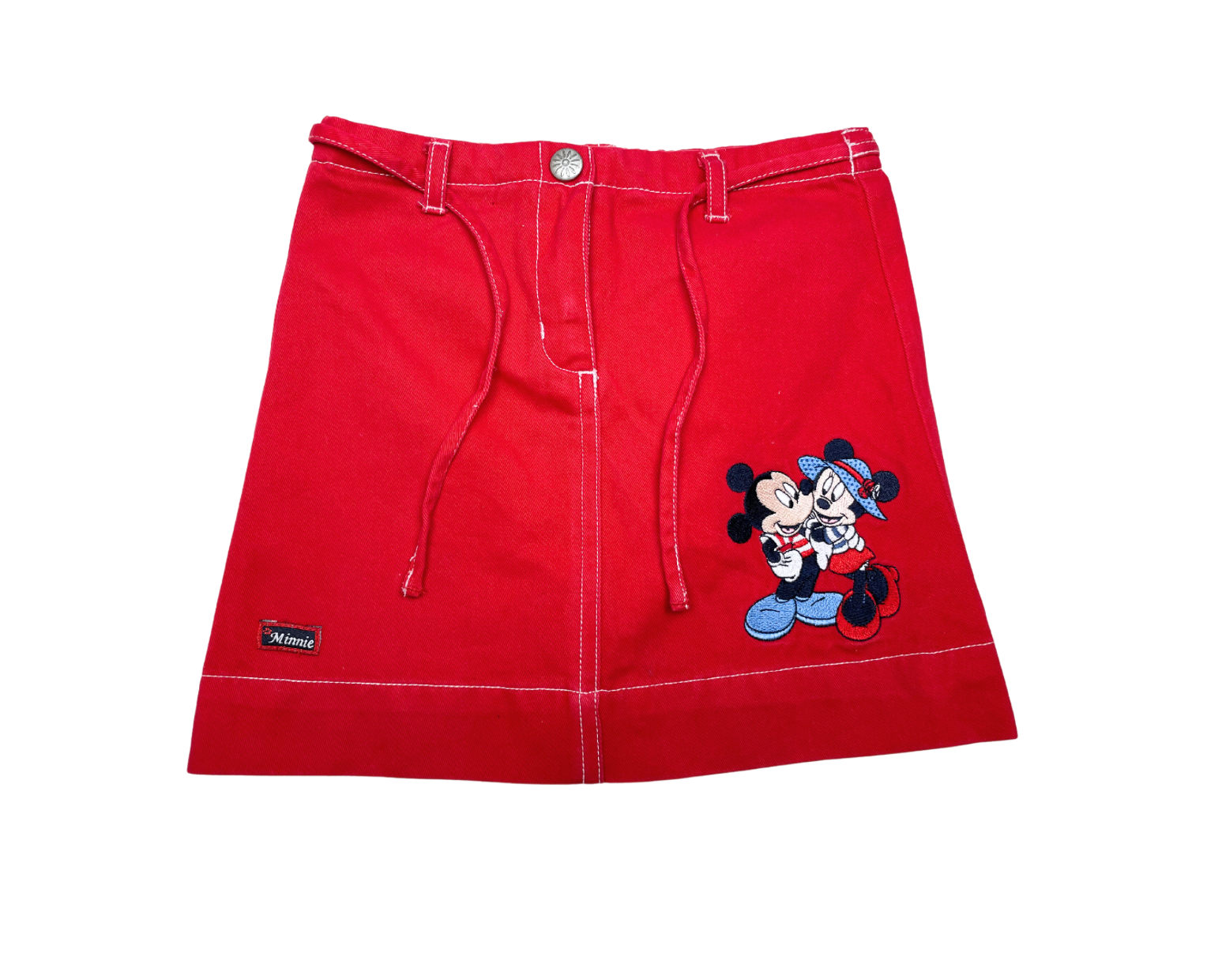 VINTAGE - Jupe rouge Mickey et Minnie - 3/4 ans