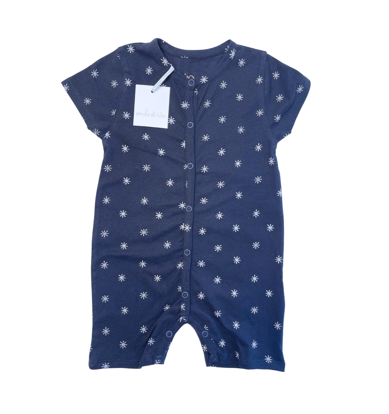 EMILE ET IDA - Pyjama bleu marine motif soleils - 12 mois