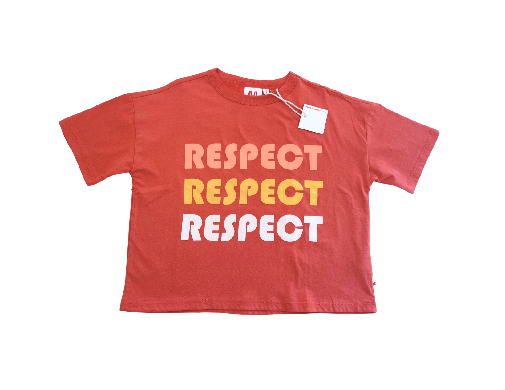 A076 - T-shirt rouge "Respect" - 6 ans