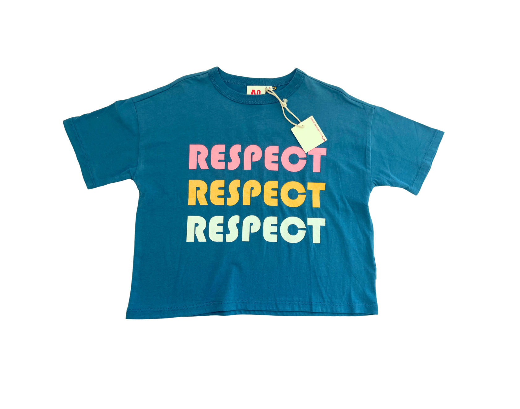 AO76 - T-shirt bleu "respect" - 6 ans