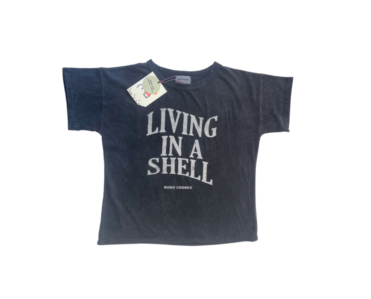 BOBO CHOSES - T-shirt noir "Living in a shell" - 8-9 ans