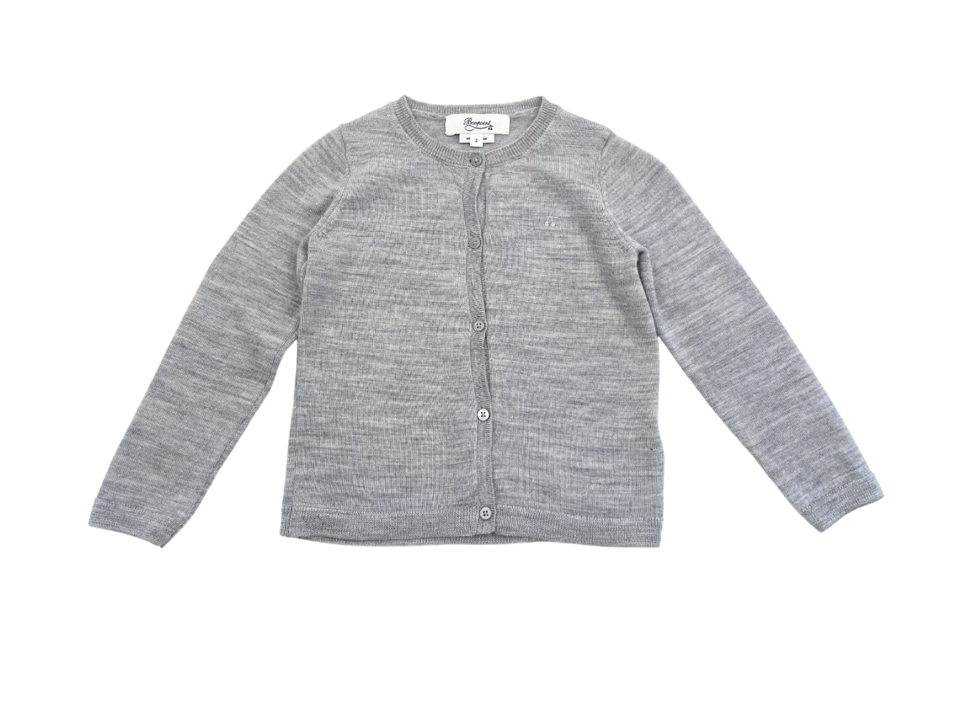 BONPOINT - Cardigan gris en laine - 3 ans