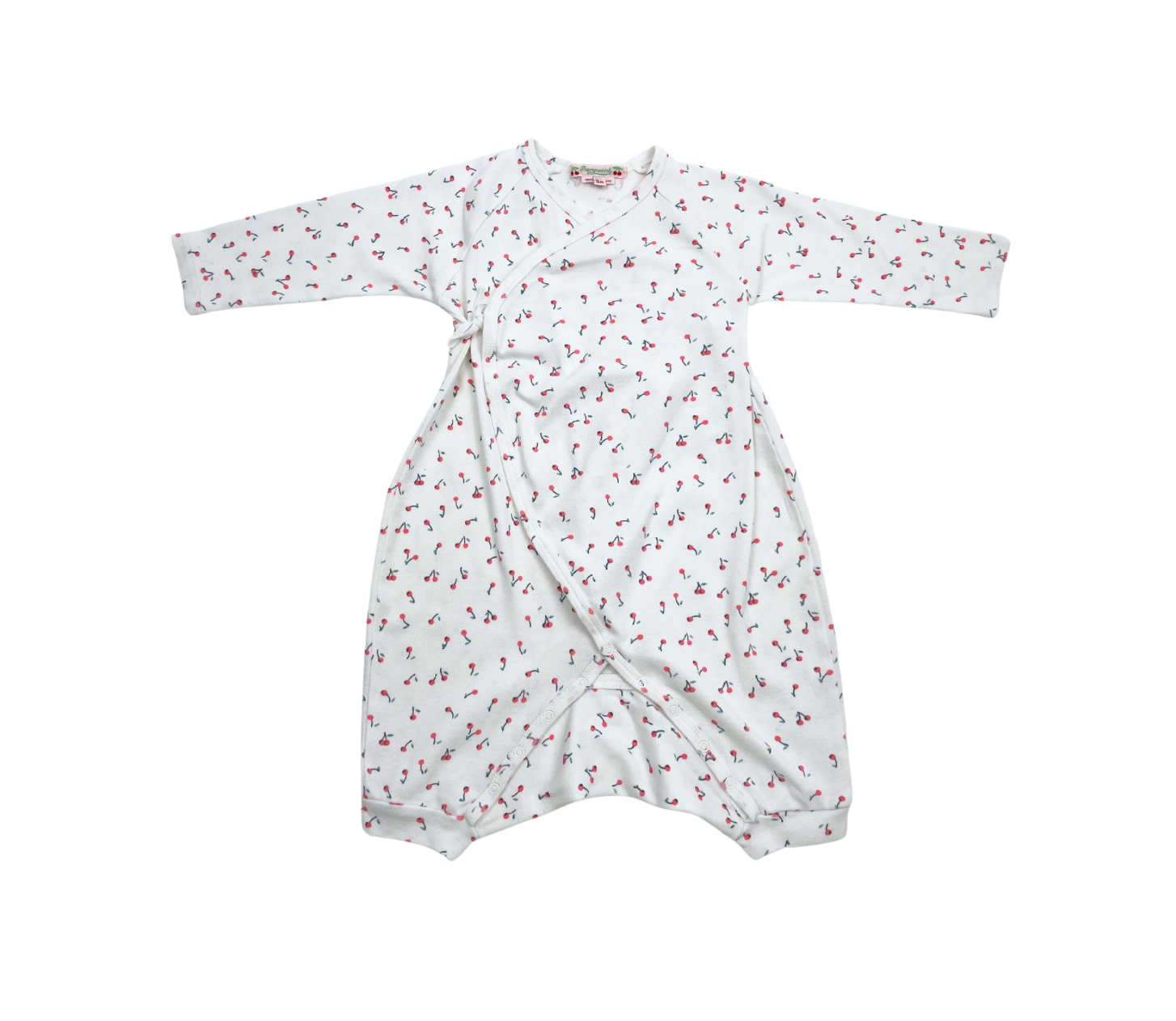 BONPOINT - Pyjama blanc motif cerise - 6 mois