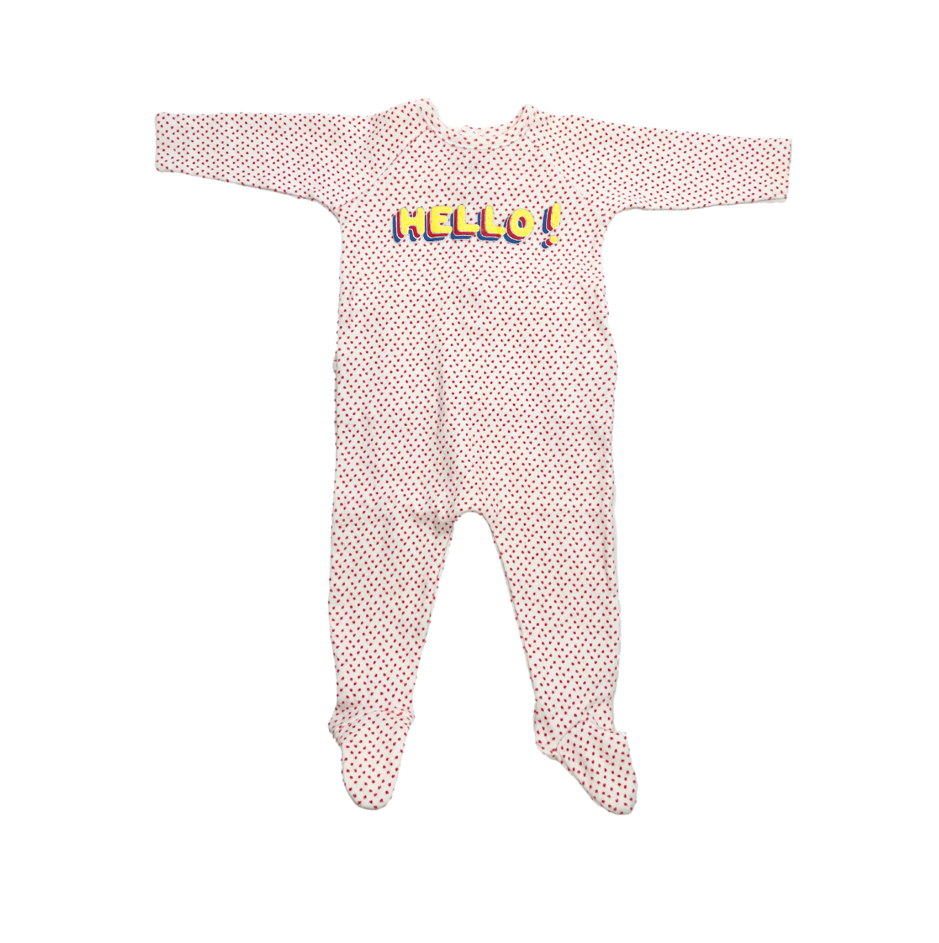 BONPOINT - Pyjama "hello!" motif coeur - 1 mois