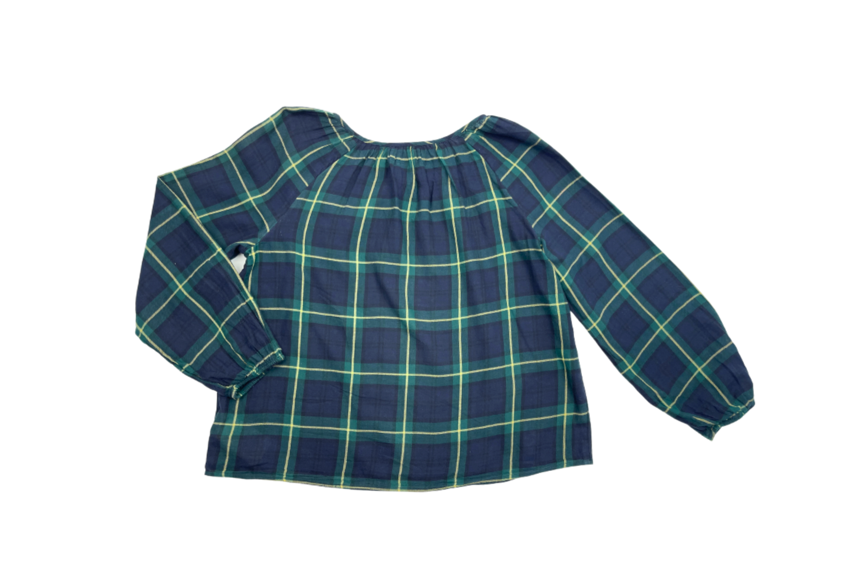 RALPH LAUREN - Blouse à carreaux tons verts - 7 ans