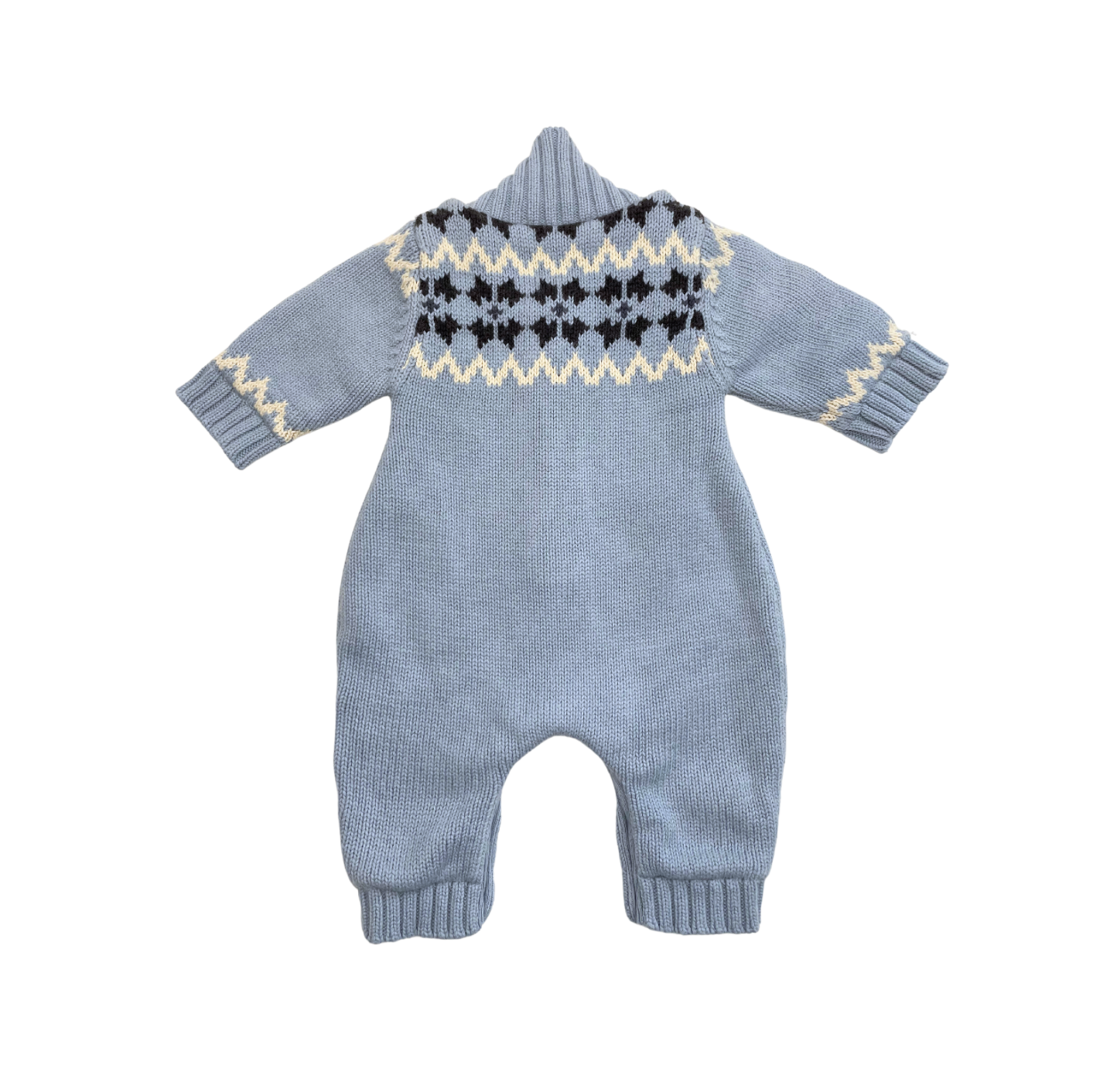 BABY DIOR - Combinaison bleue en laine - 1 mois