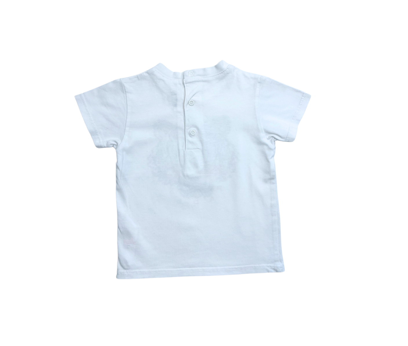 KENZO - T-shirt manches courtes blanc motif tête de tigre - 12 mois