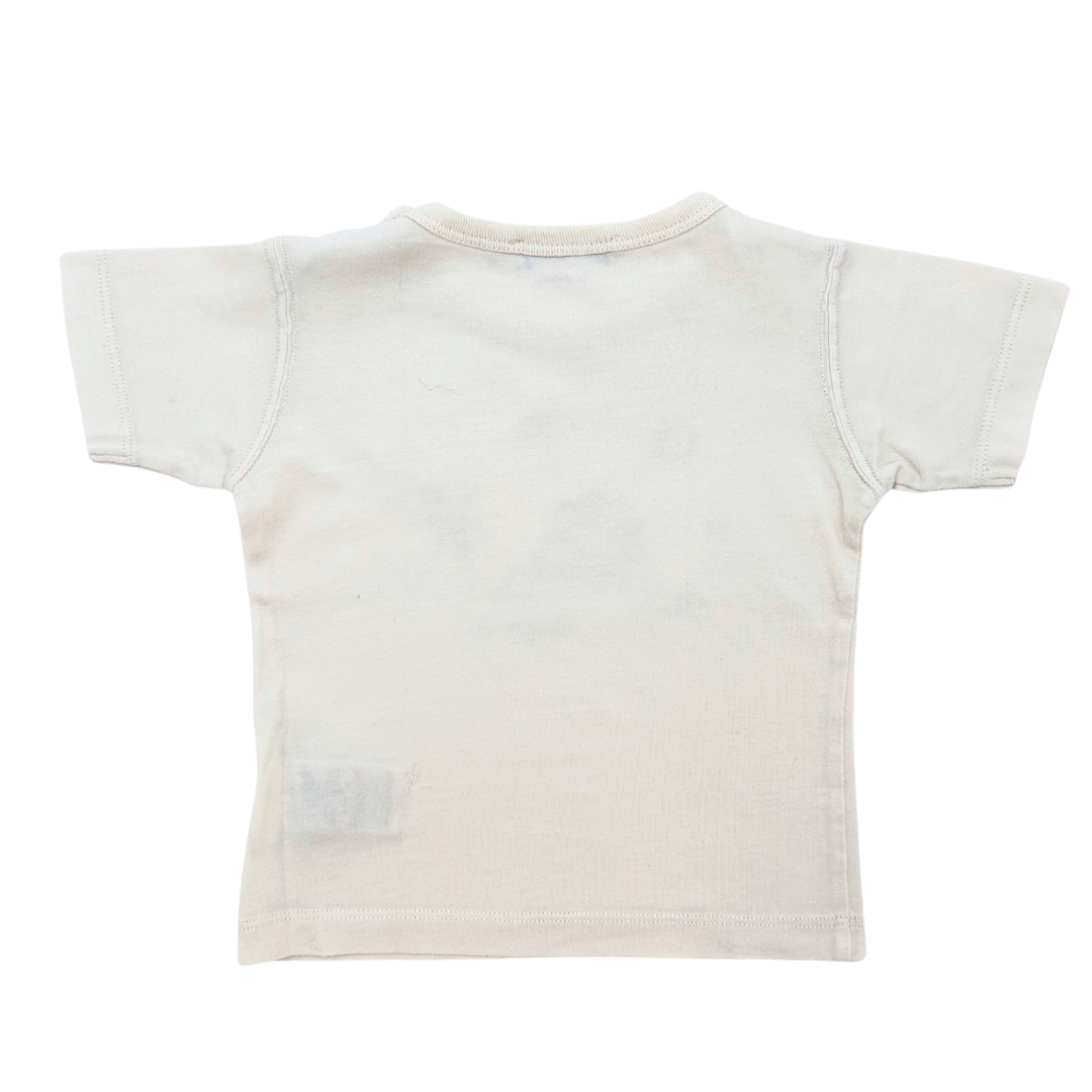 BONPOINT - T-shirt crème imprimé lion - 6 mois