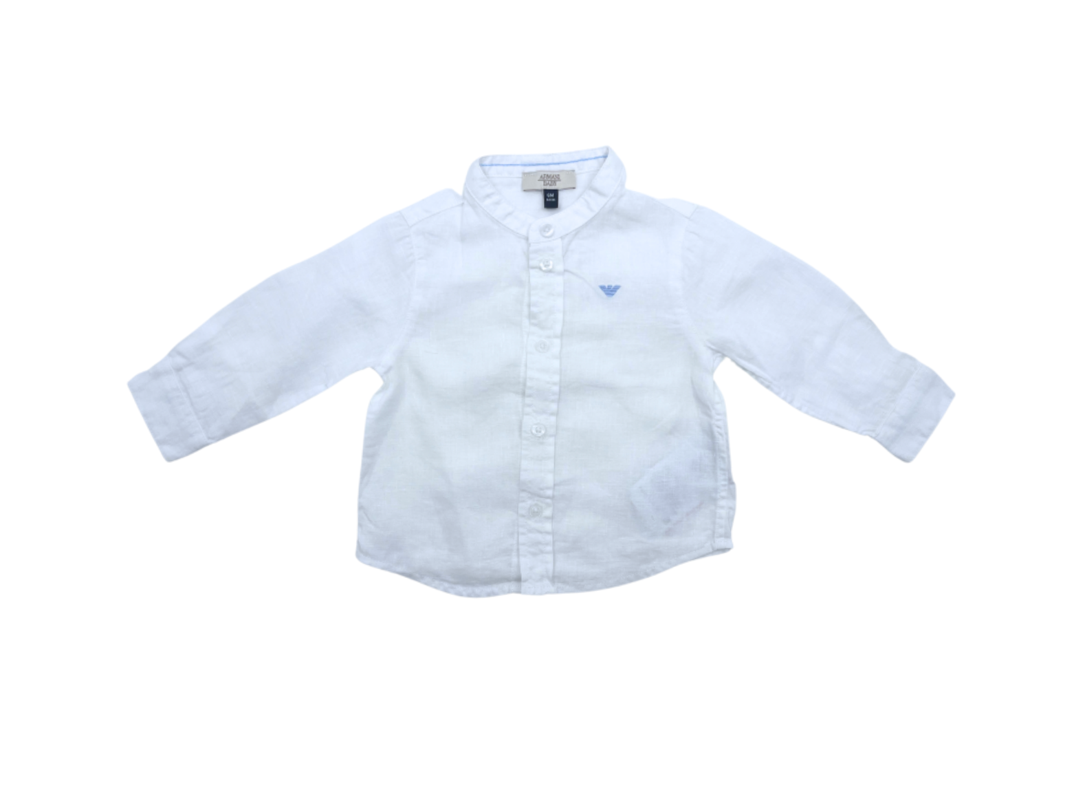 ARMANI - Chemise en lin col rond - 6 mois