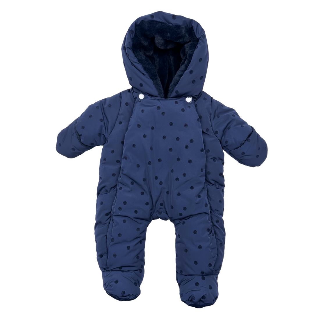 JACADI - Combinaision bleu à pois - 1 mois