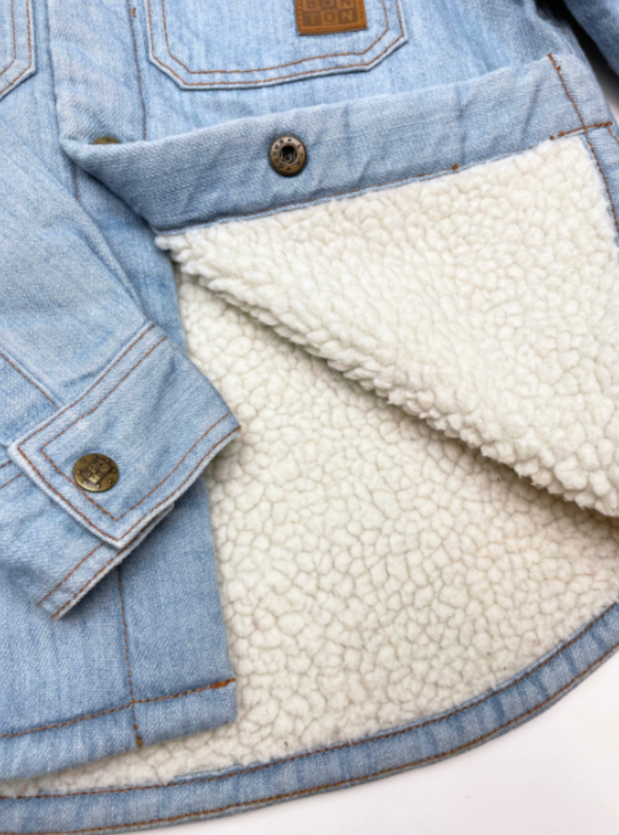 BONTON - Veste en jean avec doublure moumoute - 4 ans