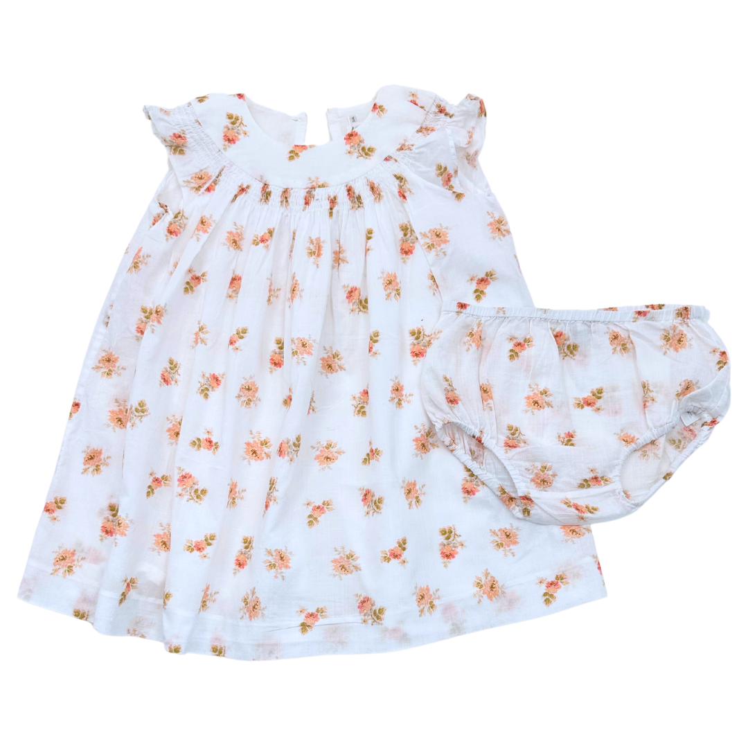 BONPOINT - Floral dress and bloomer set - 3 years