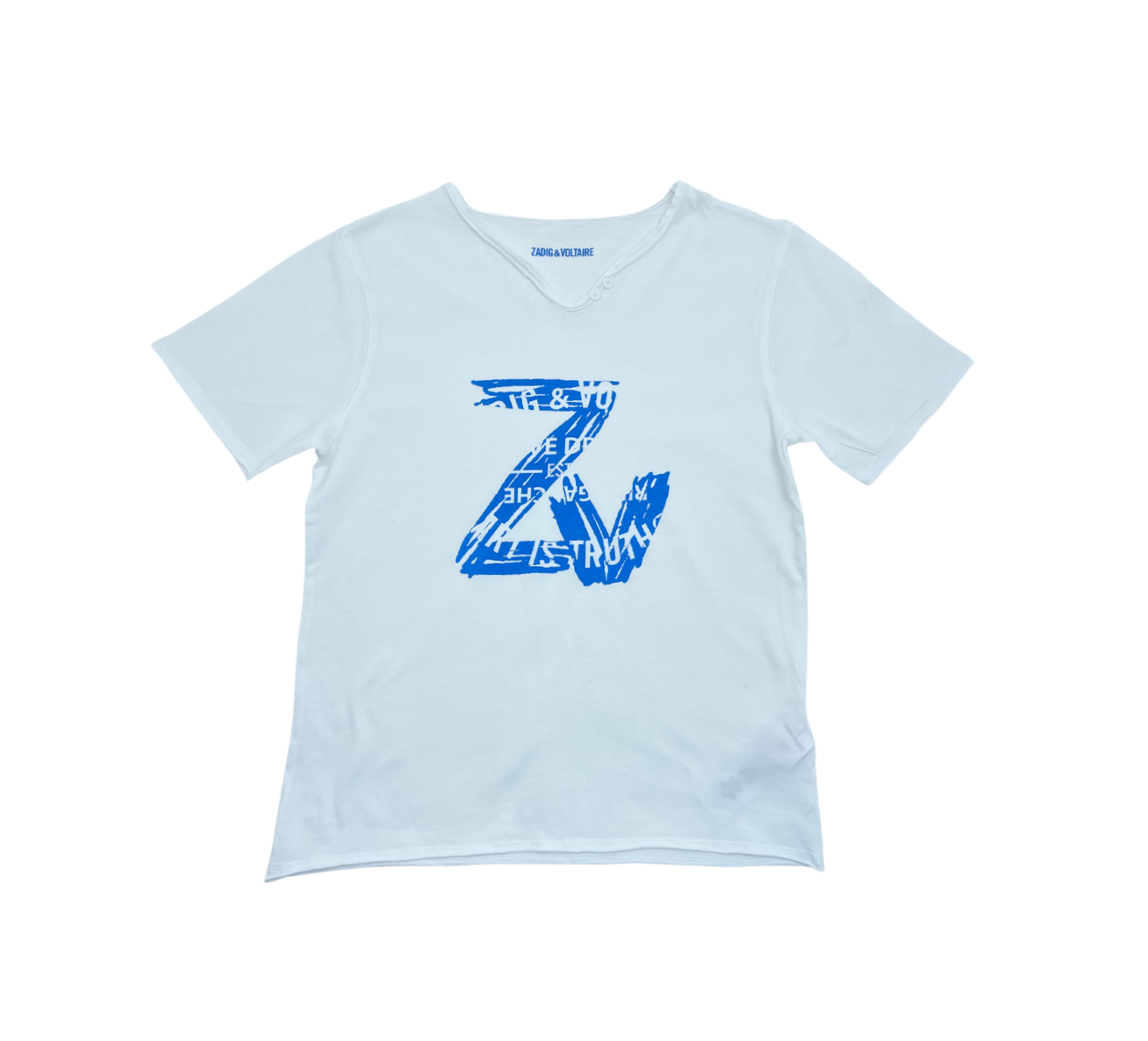 ZADIG ET VOLTAIRE - T shirt "ZV" blanc - 12 ans