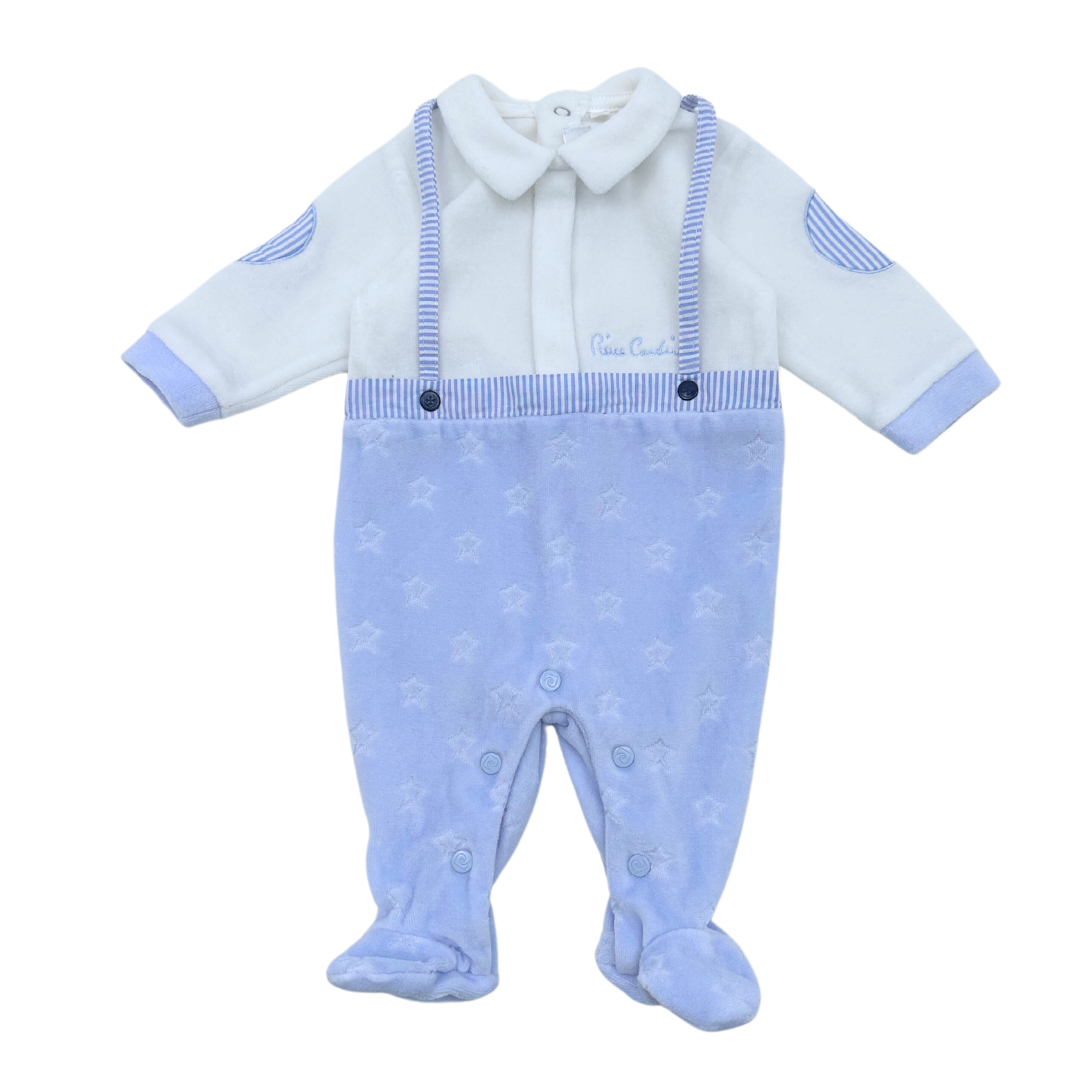 PIERRE CARDIN - Pyjama bleu et blanc - 1 mois