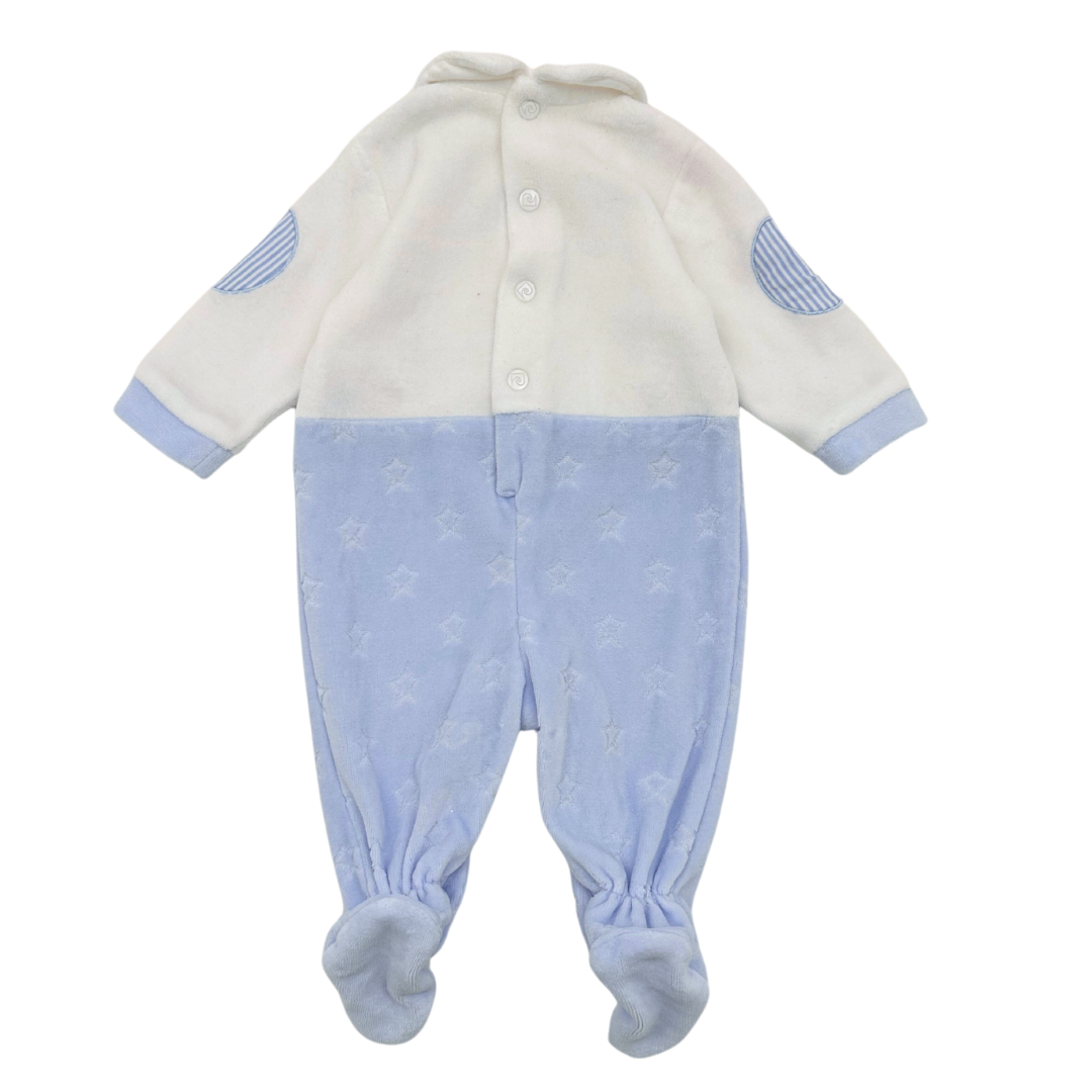 PIERRE CARDIN - Pyjama bleu et blanc - 1 mois