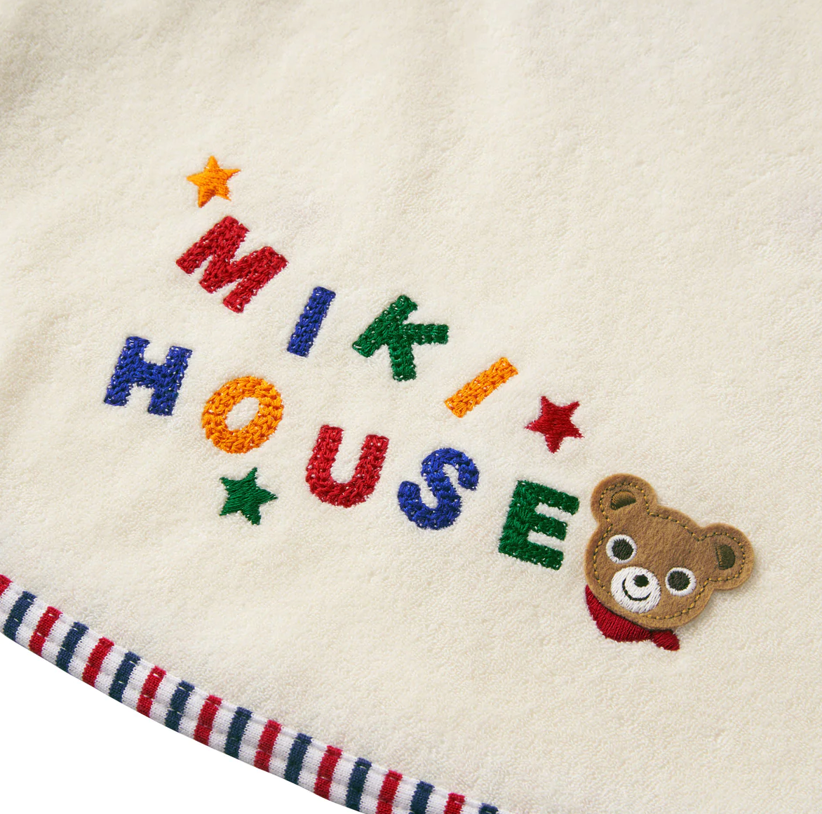 MIKI HOUSE - Poncho en coton blanc - 12/18 mois