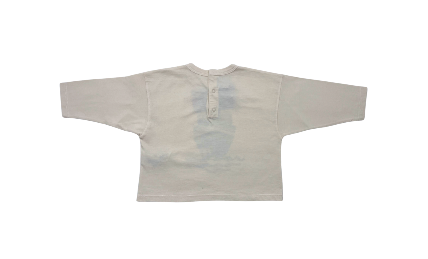 PETIT BATEAU - T-shirt oversized beige - 18 mois