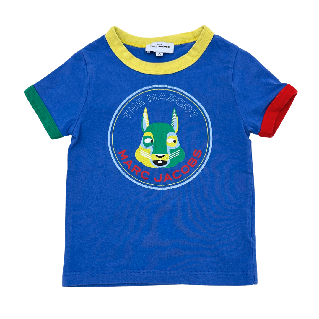THE MARC JACOBS - T-shirt bleu "the mascot Marc Jacobs" - 2 ans