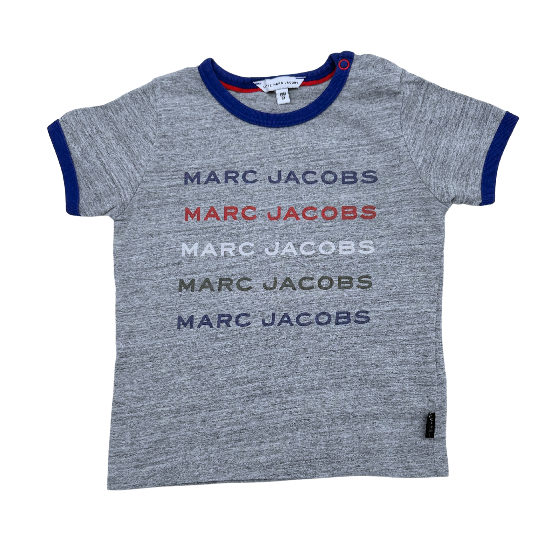 THE MARC JACOBS - T-shirt gris imprimé "Marc Jacobs" - 18 mois