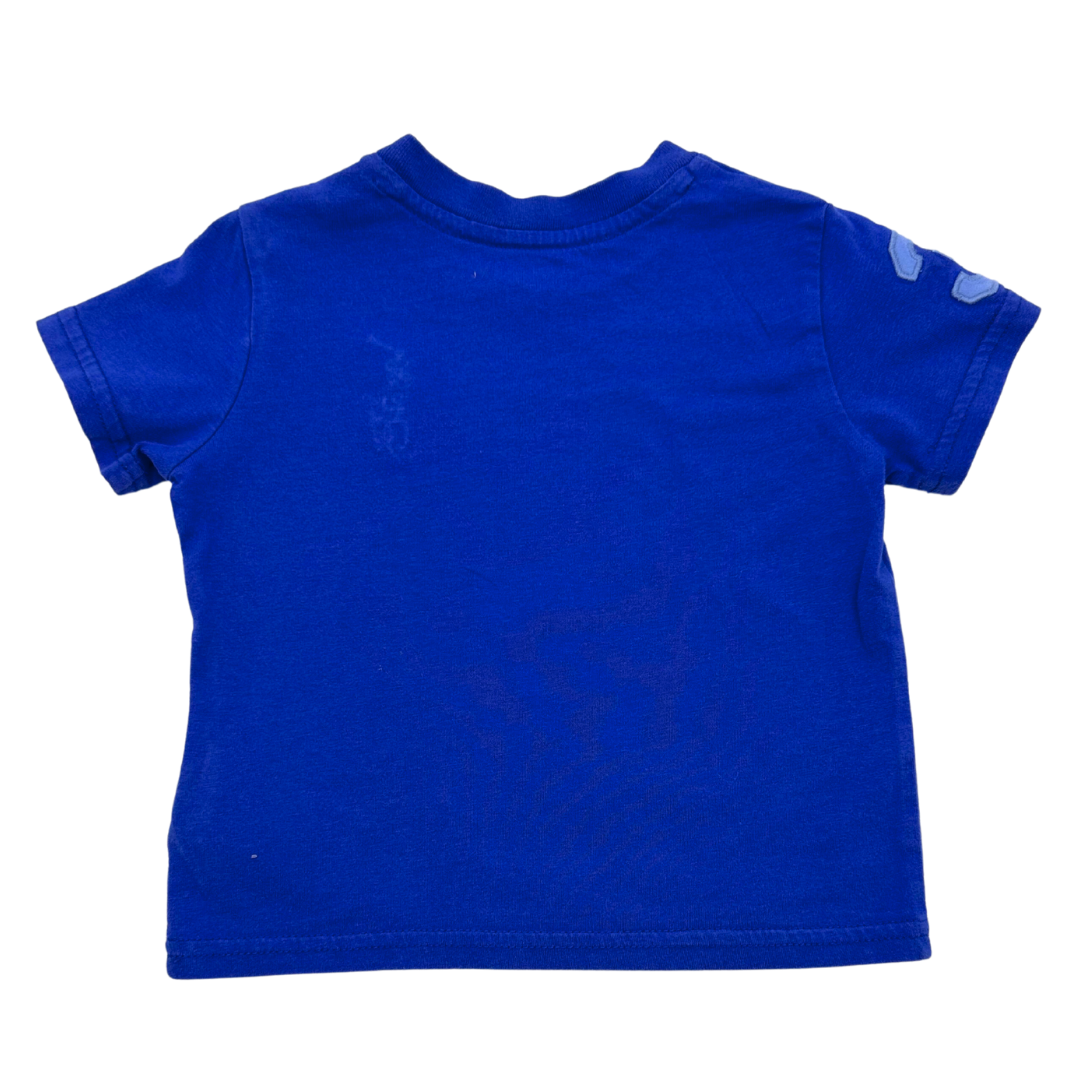 RALPH LAUREN - T-shirt bleu - 9 mois