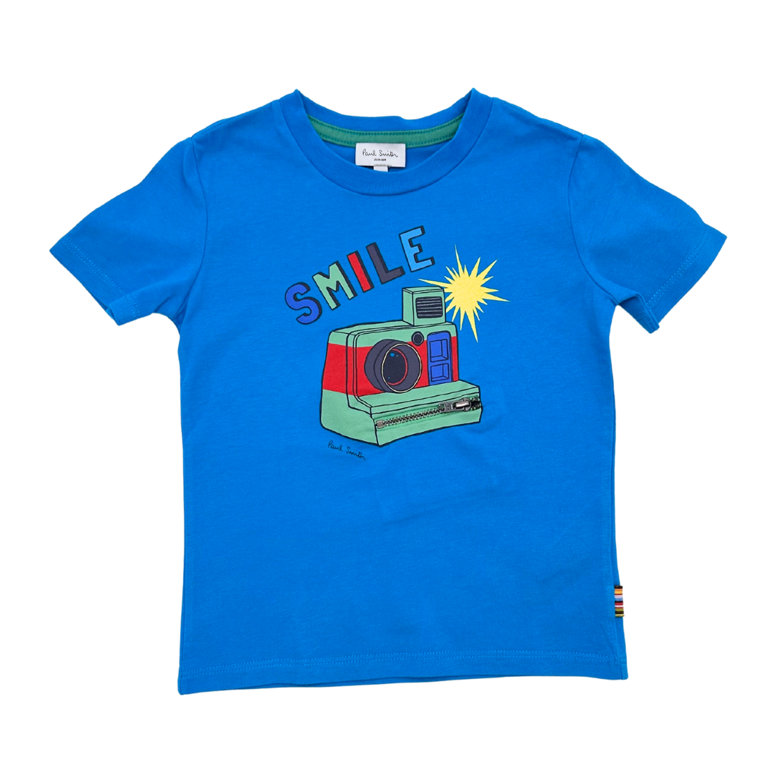 PAUL SMITH - T-shirt bleu "Smile" - 2 ans