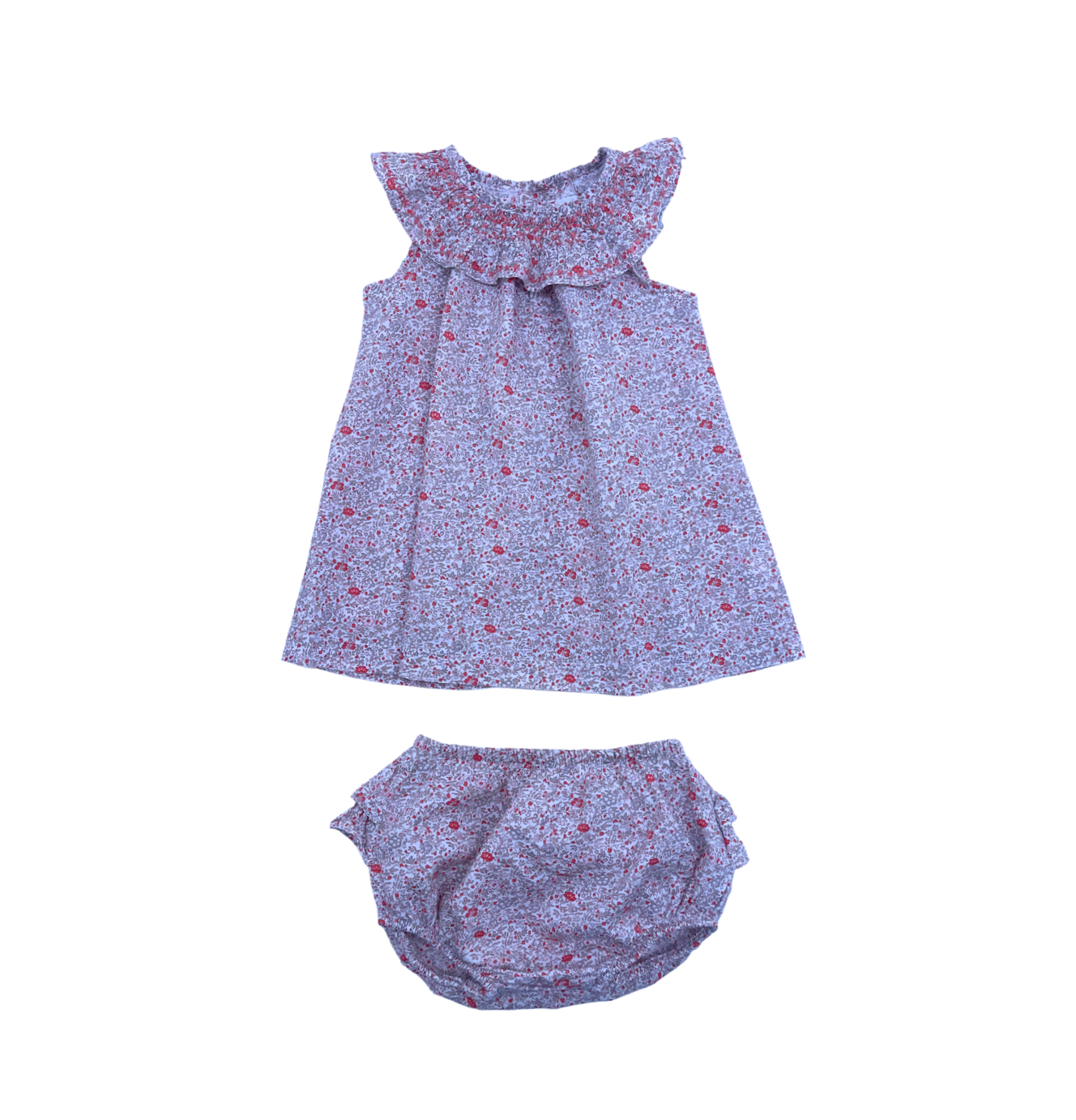 TARTINE ET CHOCOLAT - Ensemble robe et bloomer motifs liberty - 3 mois