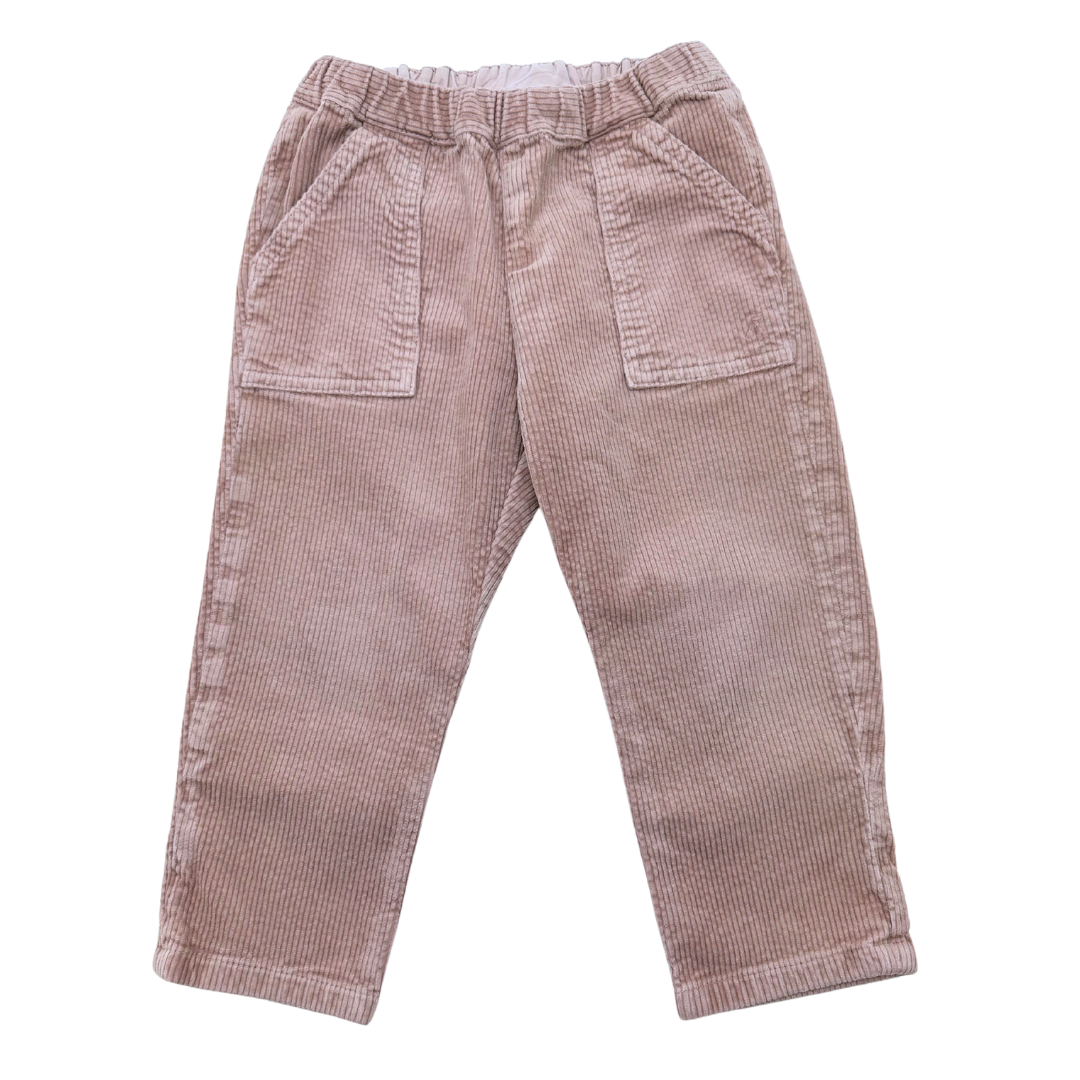 BONPOINT - Pantalon rose en velours - 3 ans