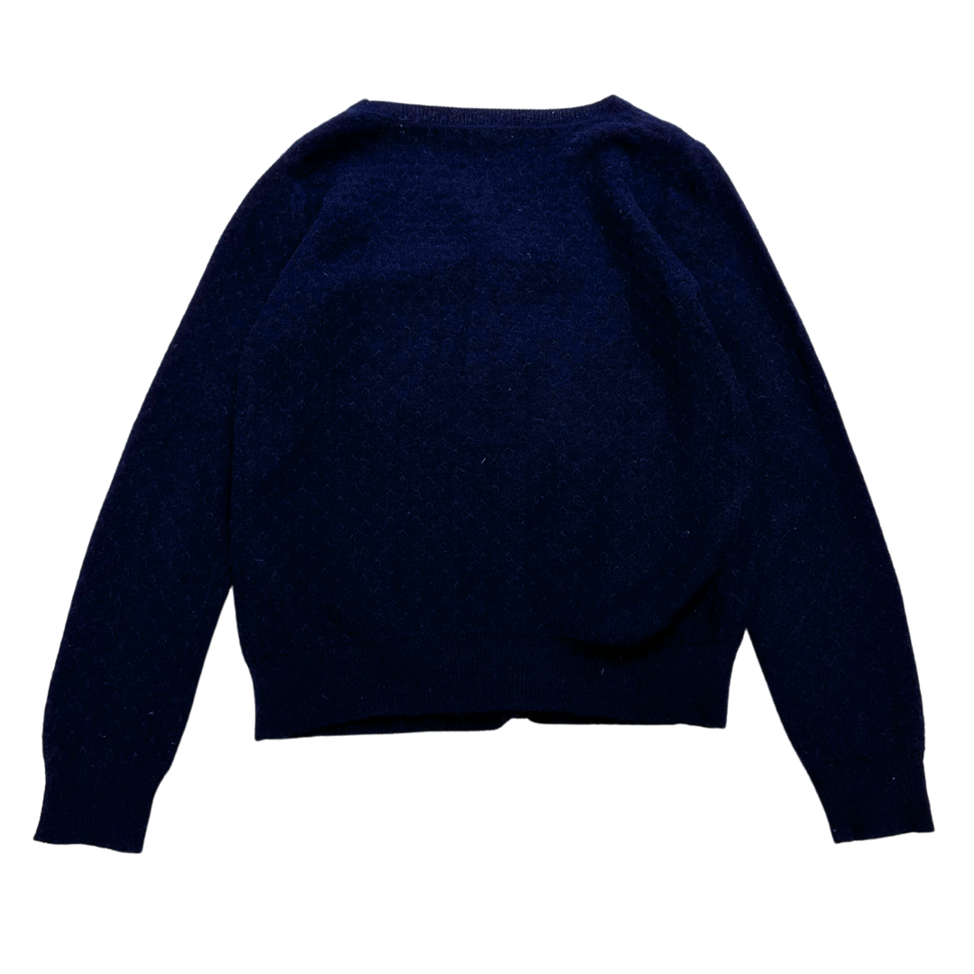 BONPOINT - Cardigan bleu marine en laine - 10 ans
