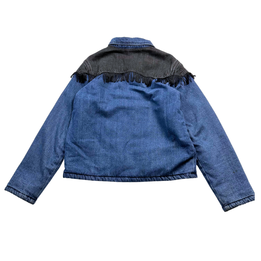 STELLA MCCARTNEY - Fringed denim jacket with heart pockets - 12 years