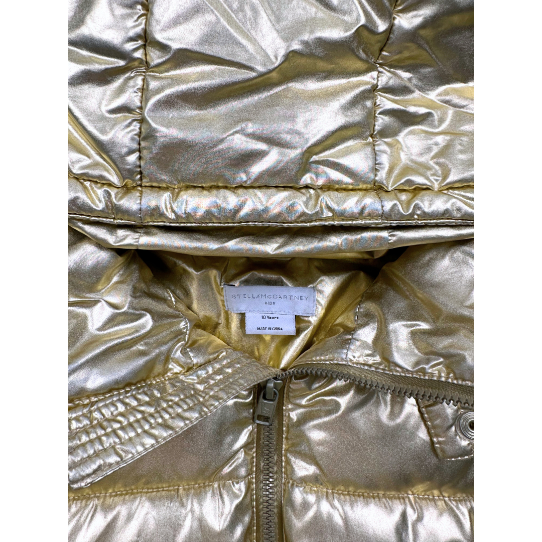 STELLA MCCARTNEY - Doudoune dorée en polyester - 10 ans