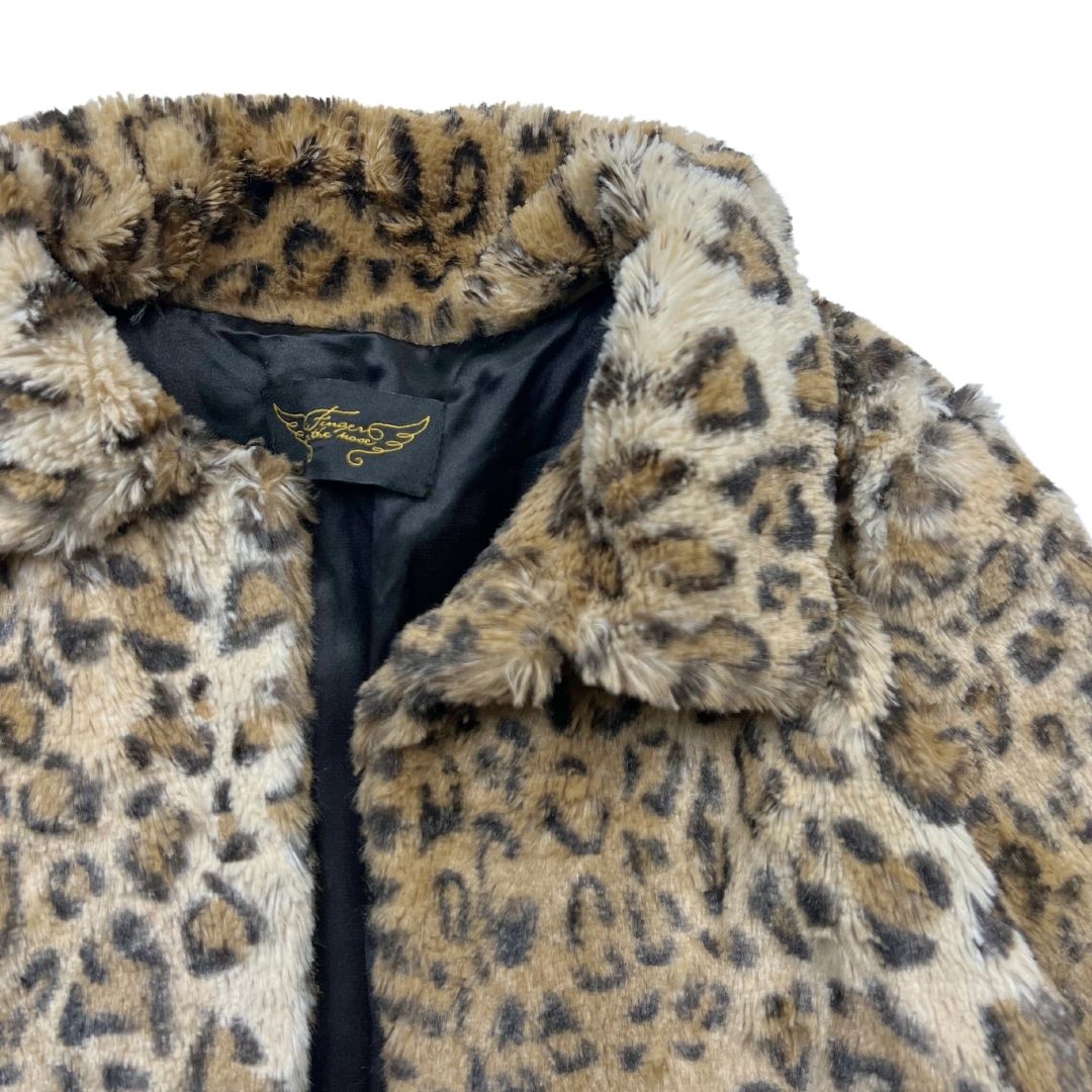FINGER IN THE NOSE - Manteau/Veste longue en fausse fourrure imprimée léopard -  8 ans
