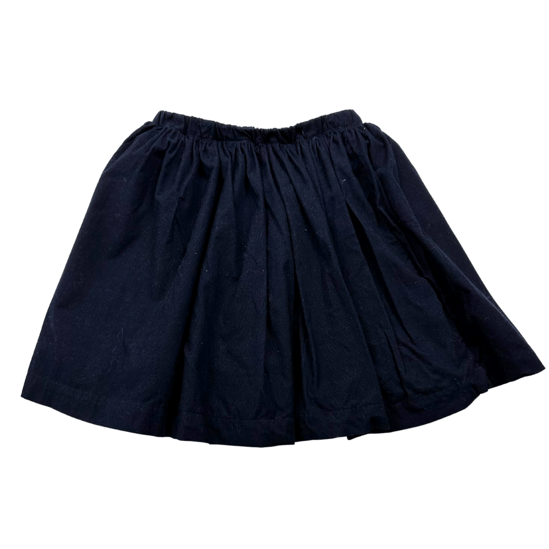 BONPOINT - Jupe bleu marine en velours - 12 ans