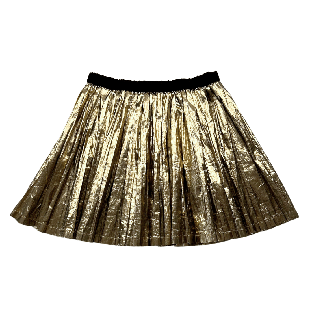 BONPOINT - Gold pleated skirt - 12 years