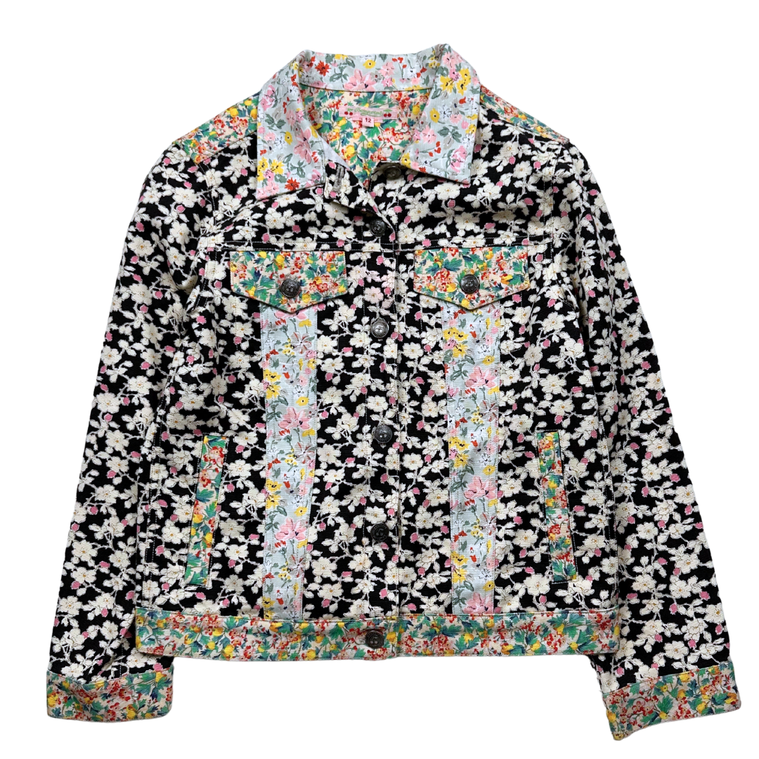 BONPOINT - Veste en jean multicolore à fleurs - 12 ans