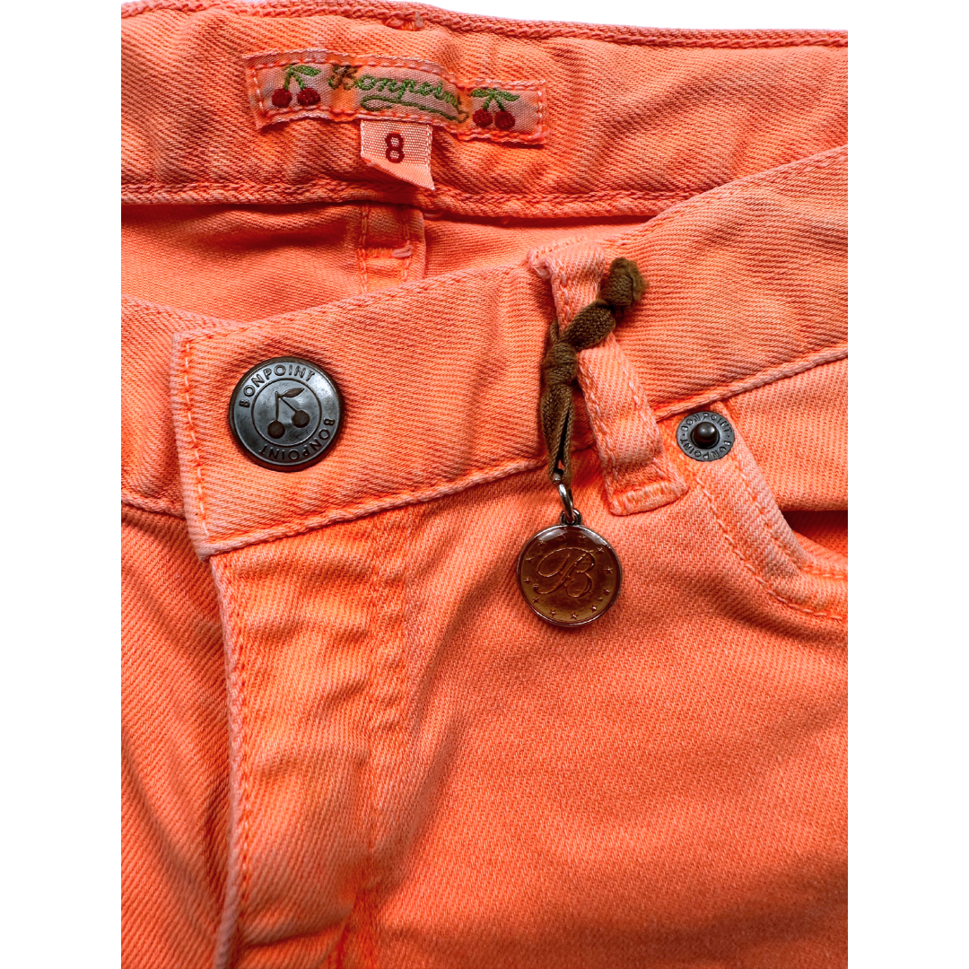 BONPOINT - Short en jean orange - 8 ans
