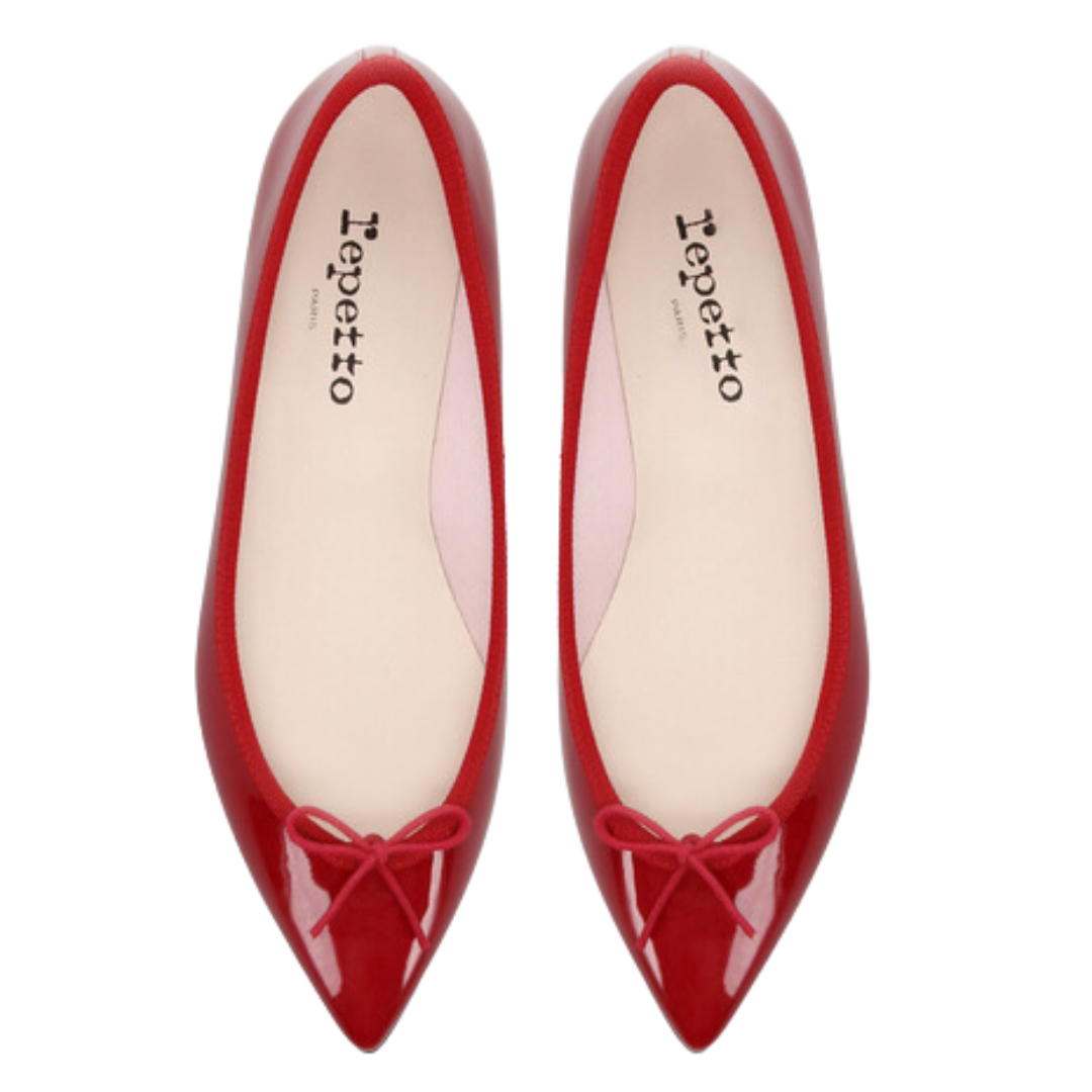 REPETTO - Ballerines rouges à bout pointues - 37
