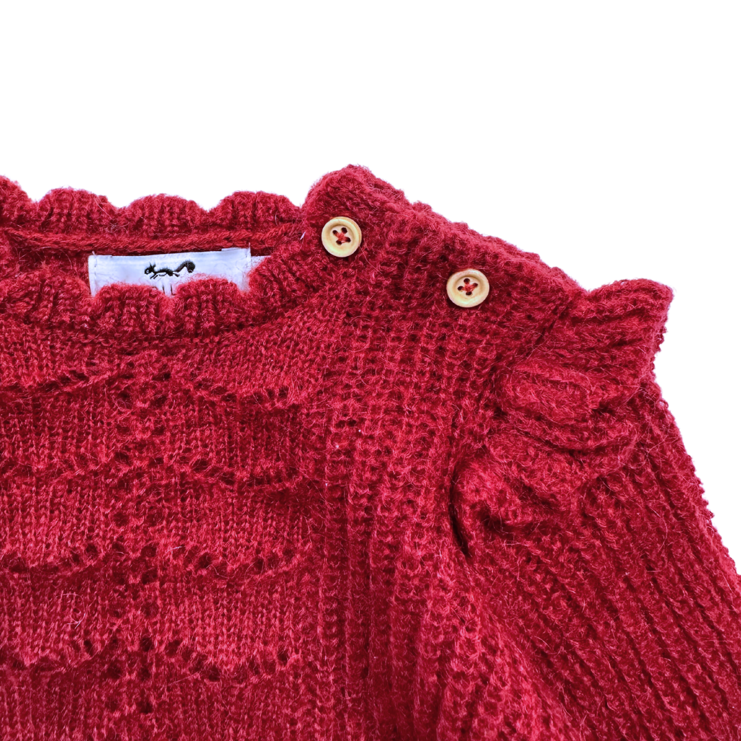 CYRILLUS - Pull rouge en laine - 6 mois