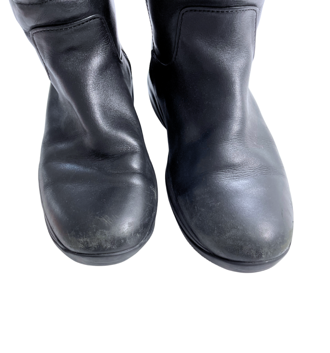 PRADA - Bottes noires en cuir - 34