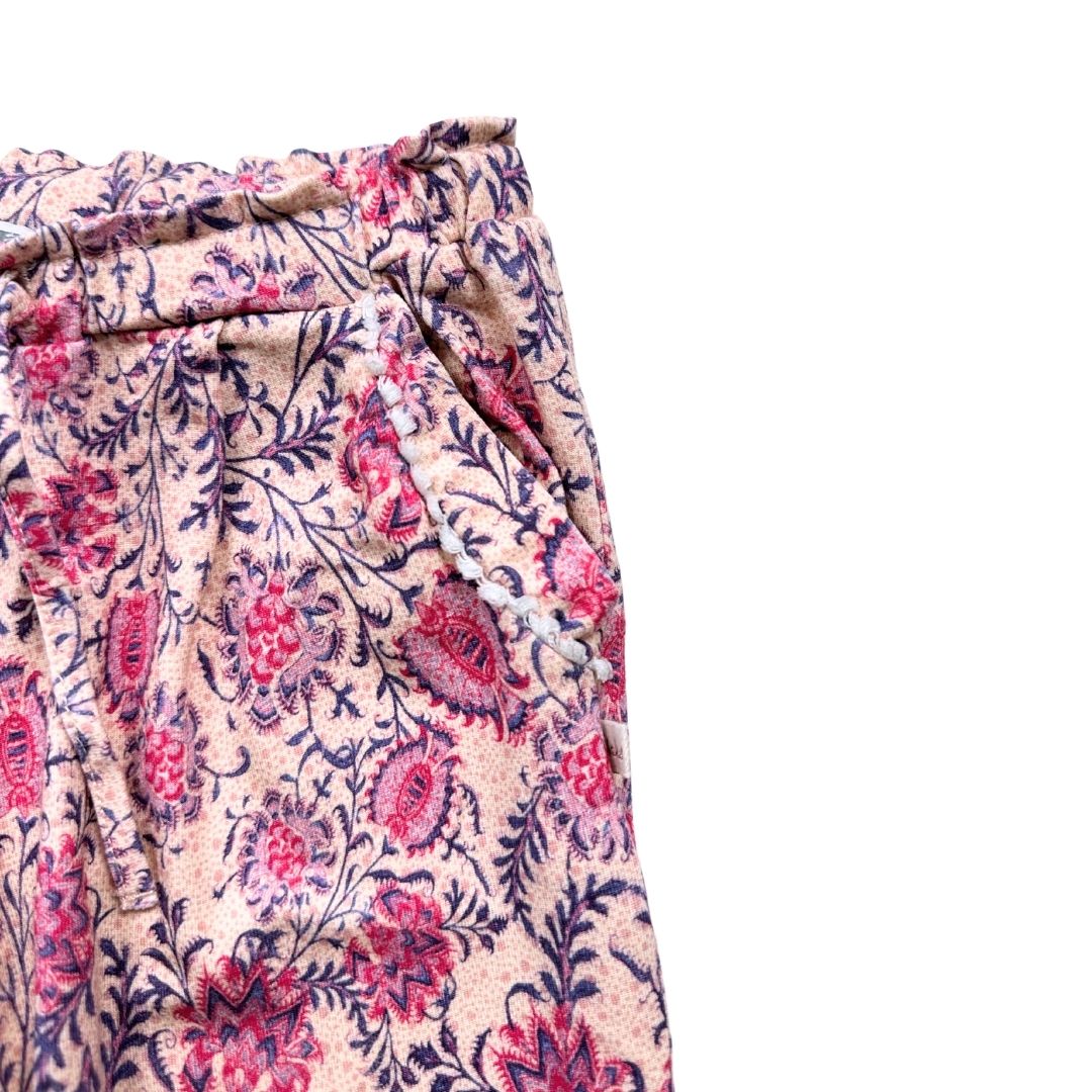 IKKS - Pantalon doux rose à motifs - 2 ans