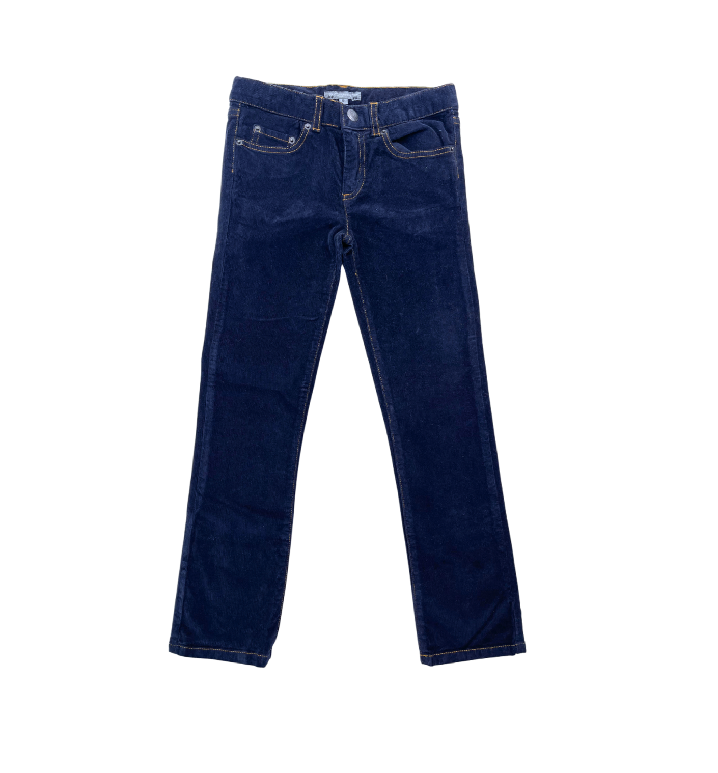 BONPOINT - Jean droit en velours bleu marine - 8 ans