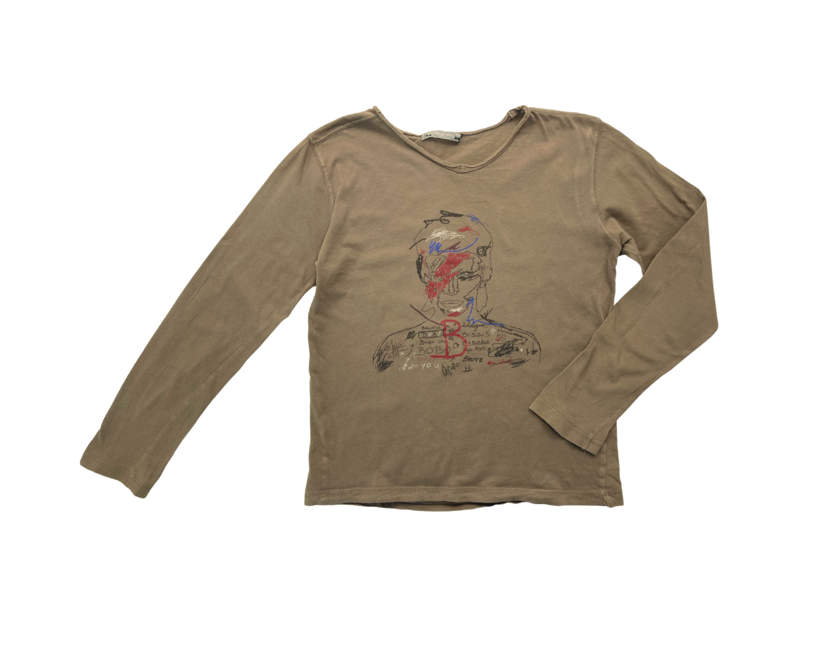 BONPOINT - T shirt manches longues kaki David Bowie - 8 ans
